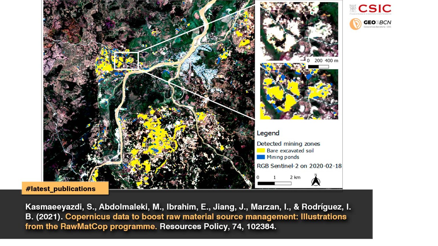 Copernicus data to boost raw material source management: Illustrations from the RawMatCop programme