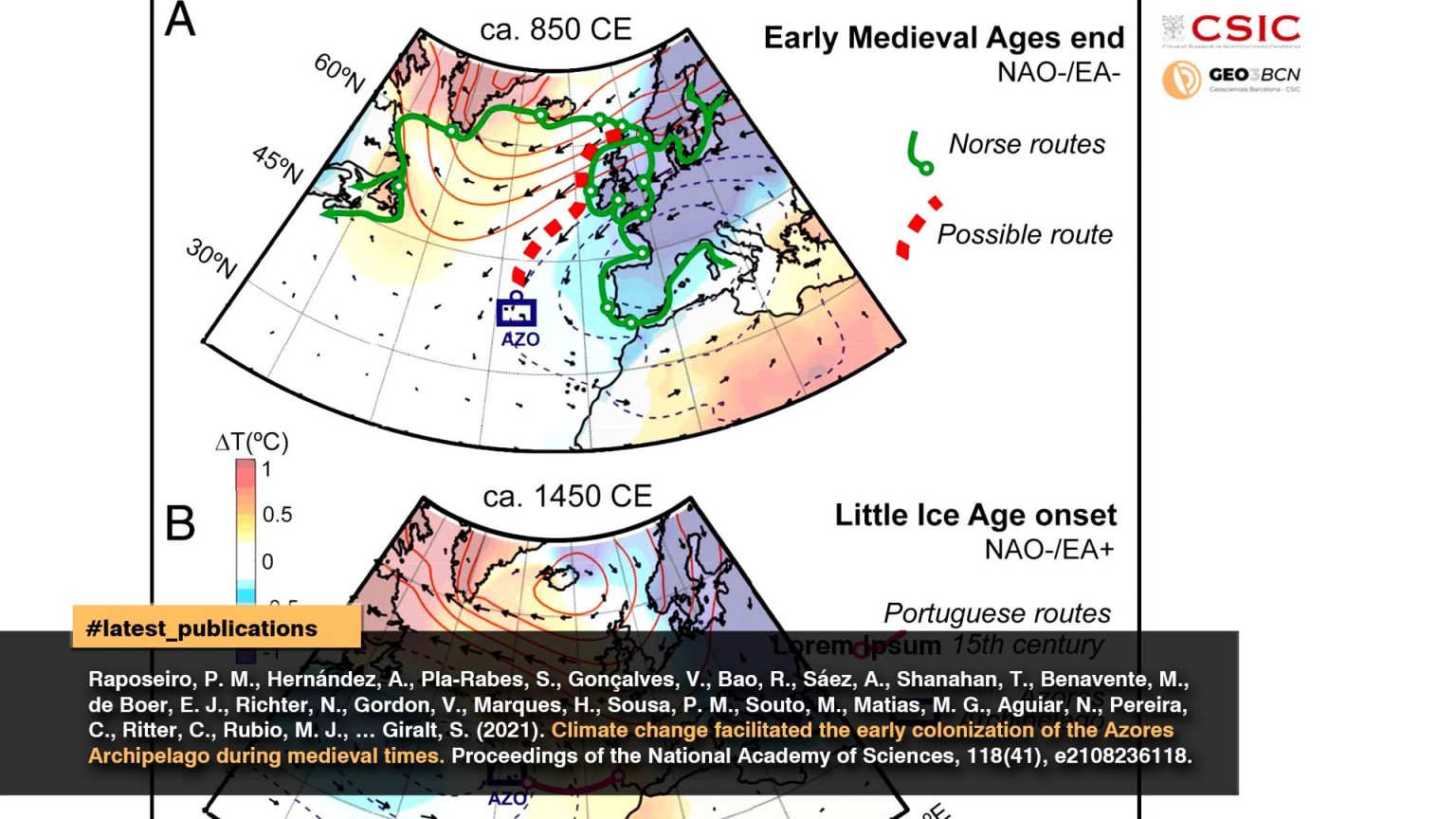 Climate change facilitated the early colonization of the Azores Archipelago during medieval times