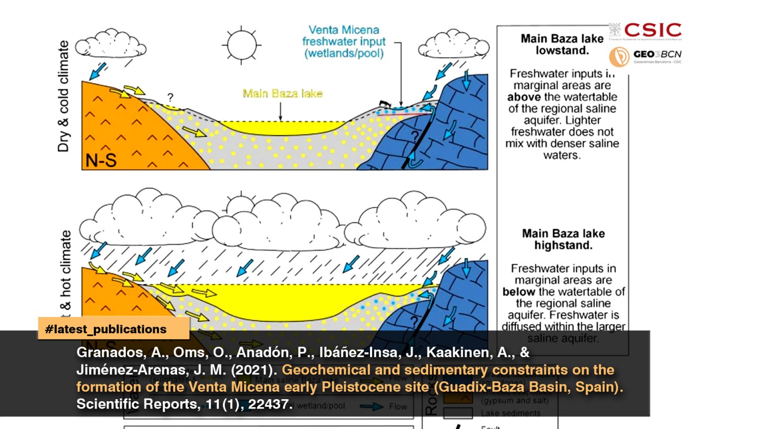 Geochemical and sedimentary constraints on the formation of the Venta Micena early Pleistocene site (Guadix-Baza Basin, Spain)