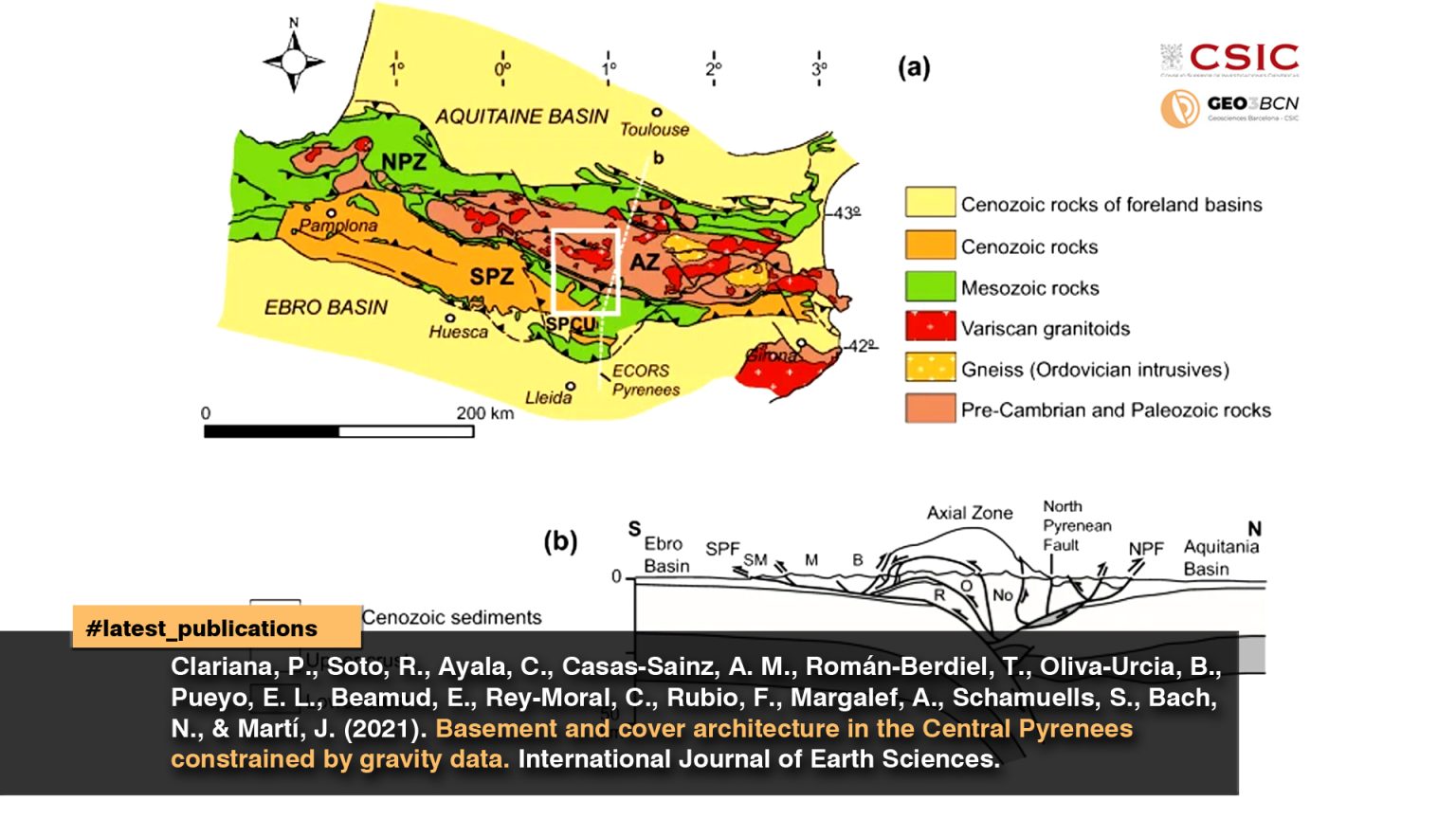 Basement and cover architecture in the Central Pyrenees constrained by gravity data