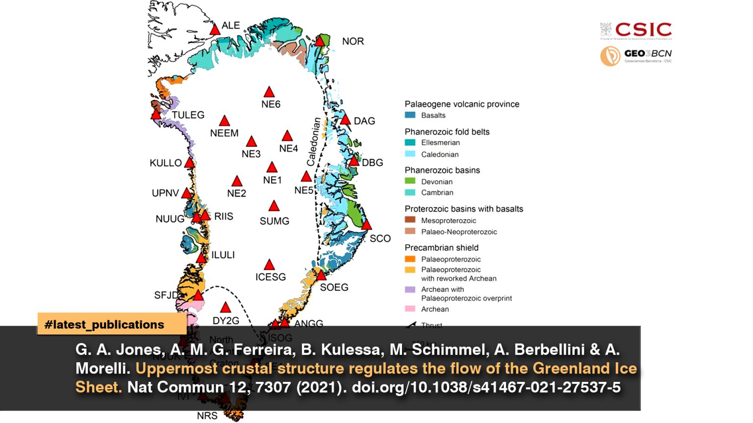 Uppermost crustal structure regulates the flow of the Greenland Ice Sheet