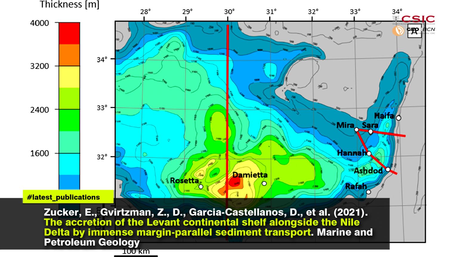 The accretion of the Levant continental shelf alongside the Nile Delta by immense margin-parallel sediment transport