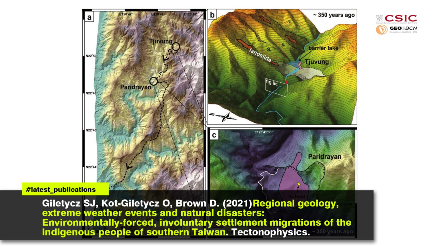 Regional geology, extreme weather events and natural disasters: Environmentally-forced, involuntary settlement migrations of the indigenous people of southern Taiwan