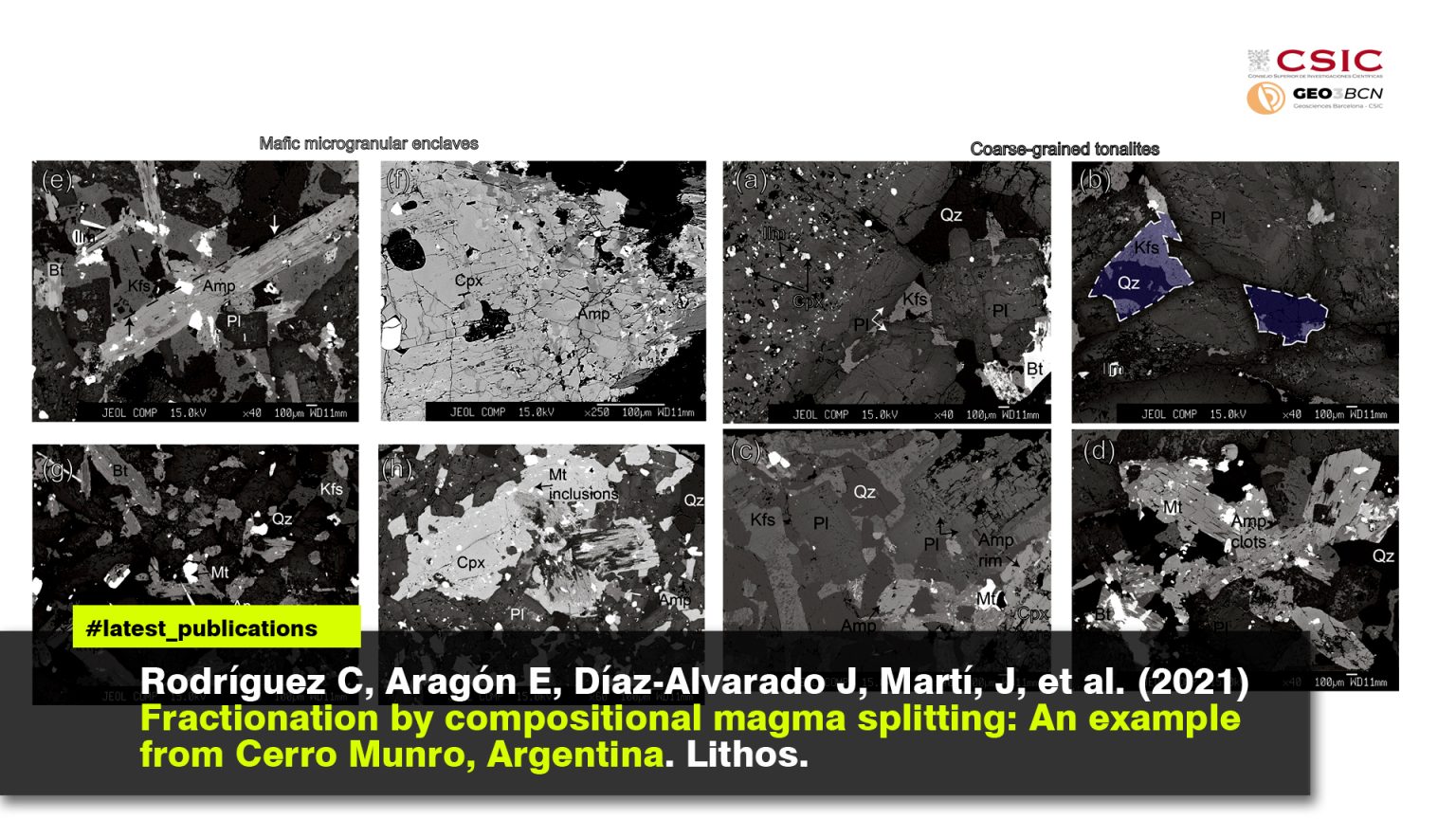 Fractionation by compositional magma splitting: An example from Cerro Munro, Argentina