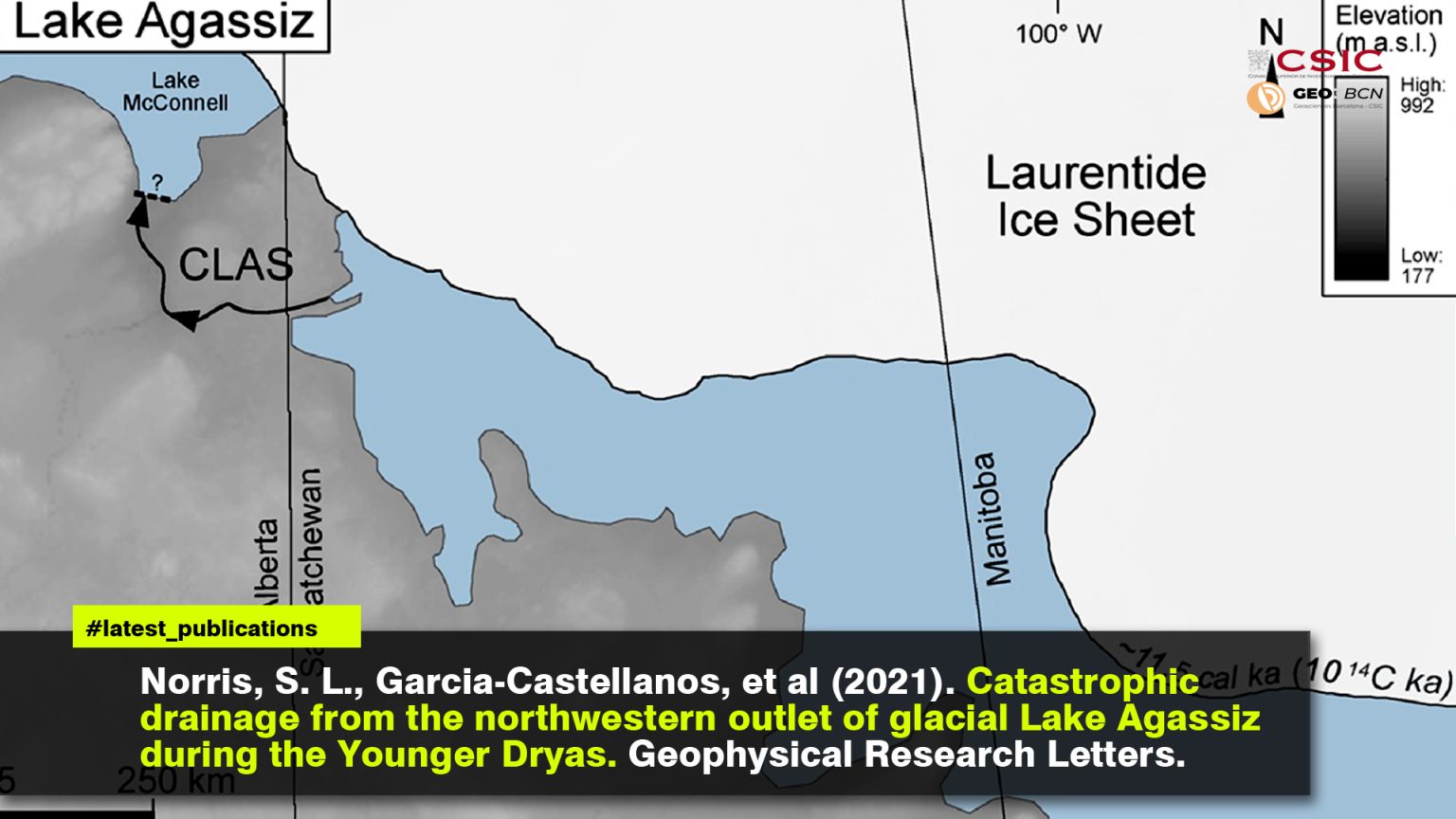 Catastrophic drainage from the northwestern outlet of glacial Lake Agassiz during the Younger Dryas