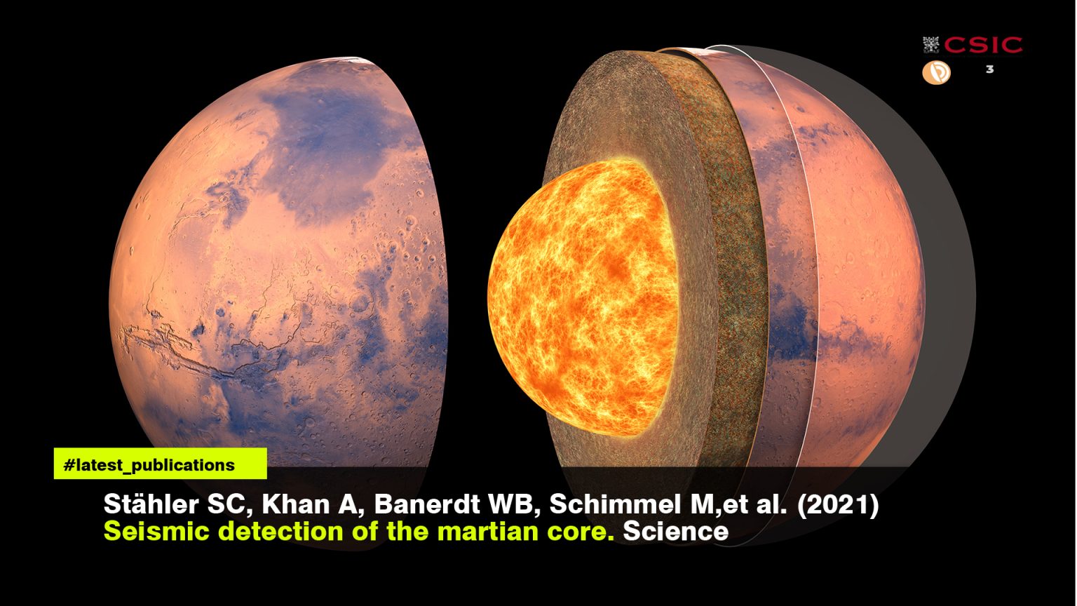 Seismic detection of the martian core